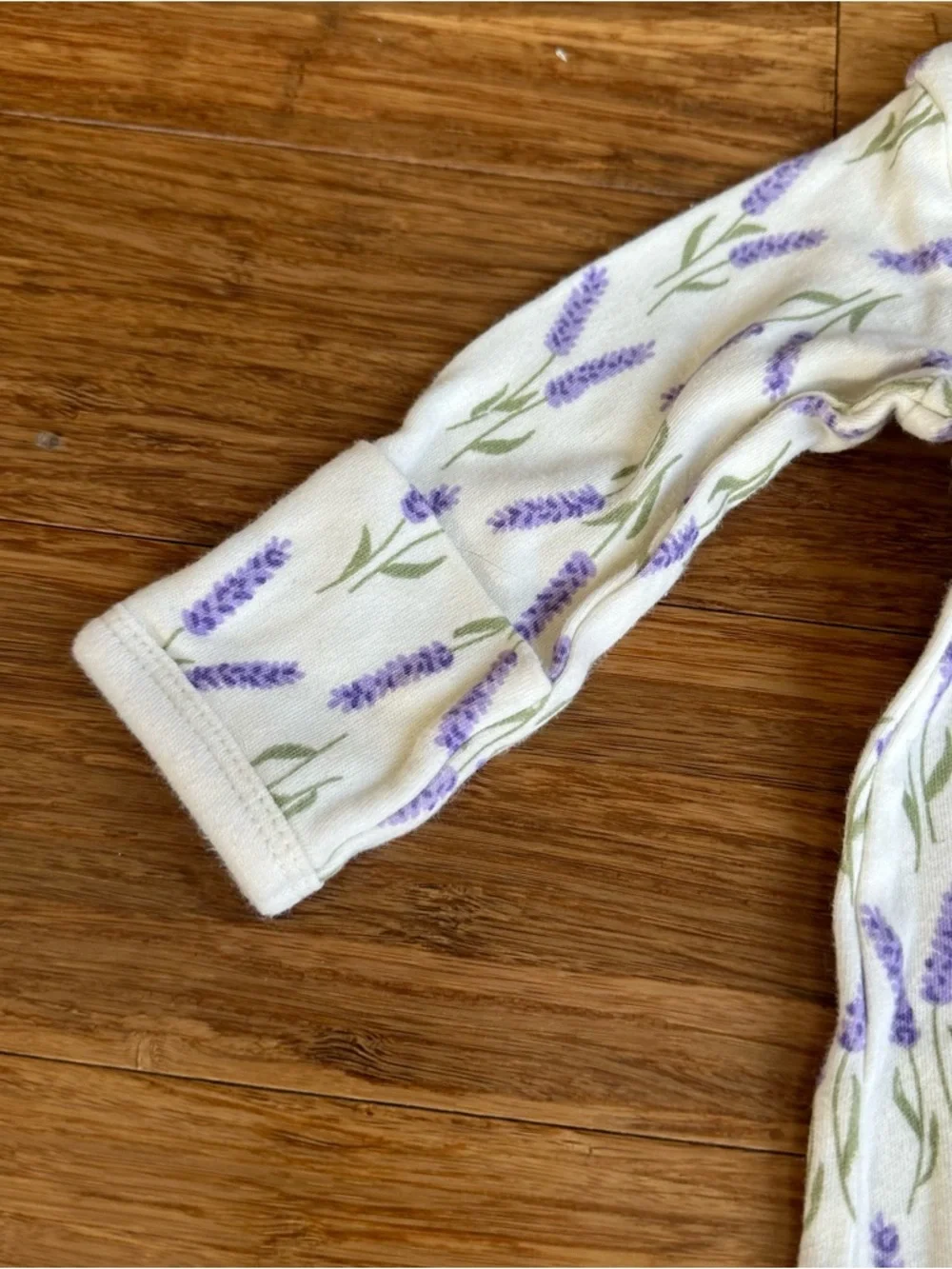 TOUCHED‎ BY NATURE Baby Girl Organic Cotton Long-Sleeve Lavender Baby Gown